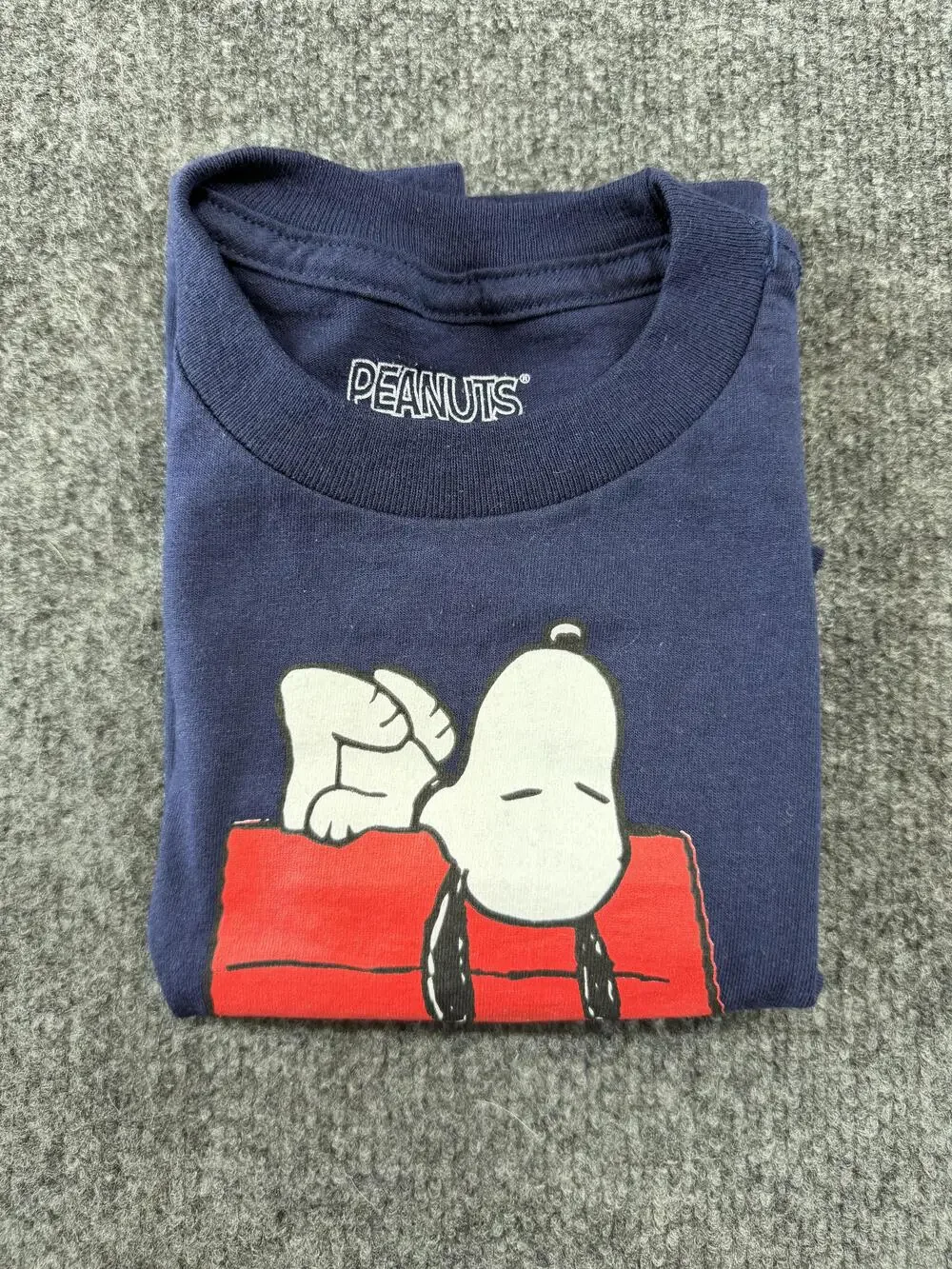 Peanuts Shirt Boys 4T Blue Snoopy Motivation Level 0 Graphic Tee Top Cartoon
